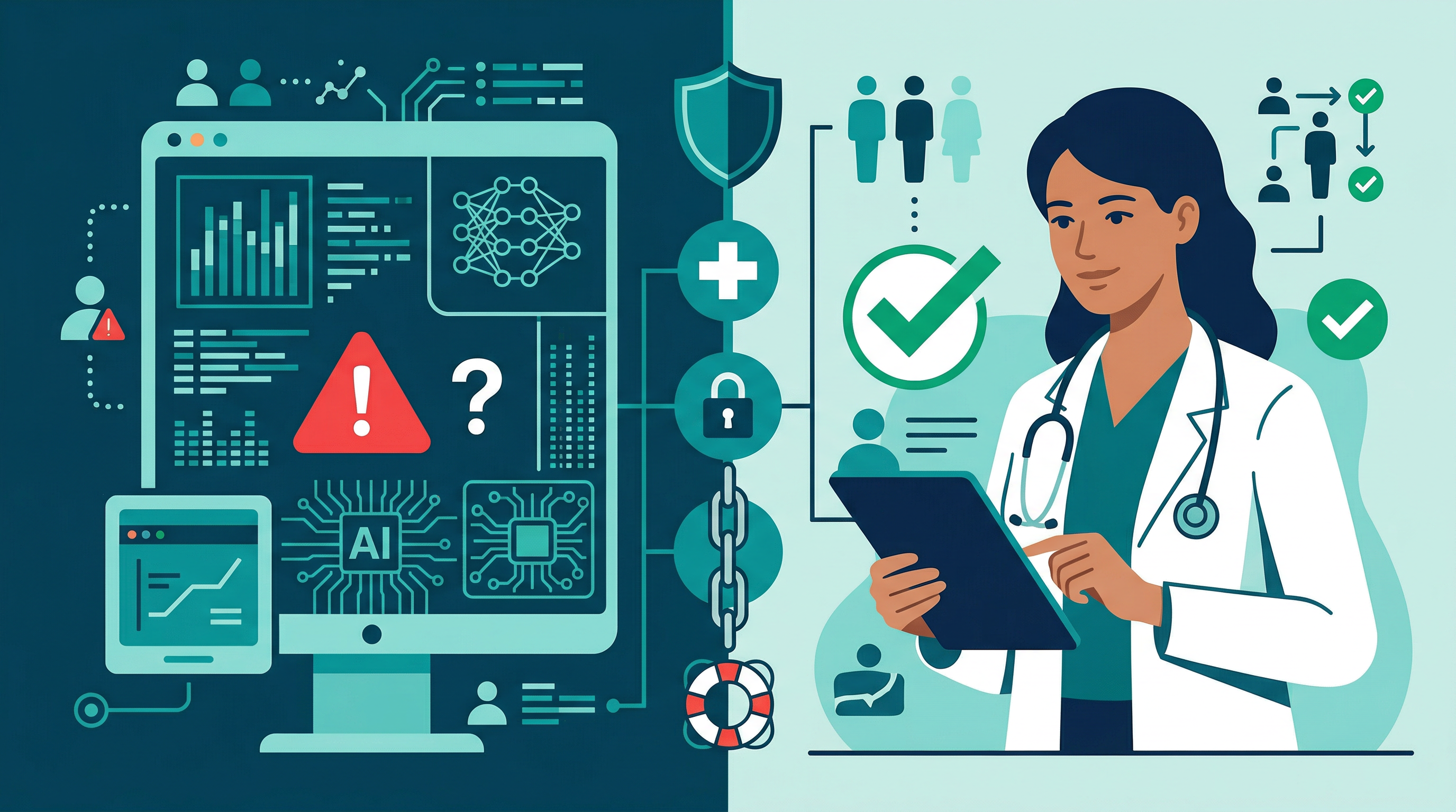 Comparison of AI triage system with missed warnings versus physician with correct clinical triage decisions