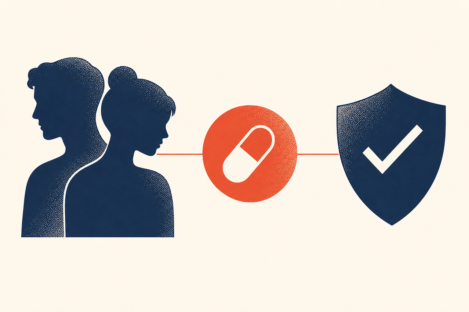 Editorial medical illustration representing Doxy PEP