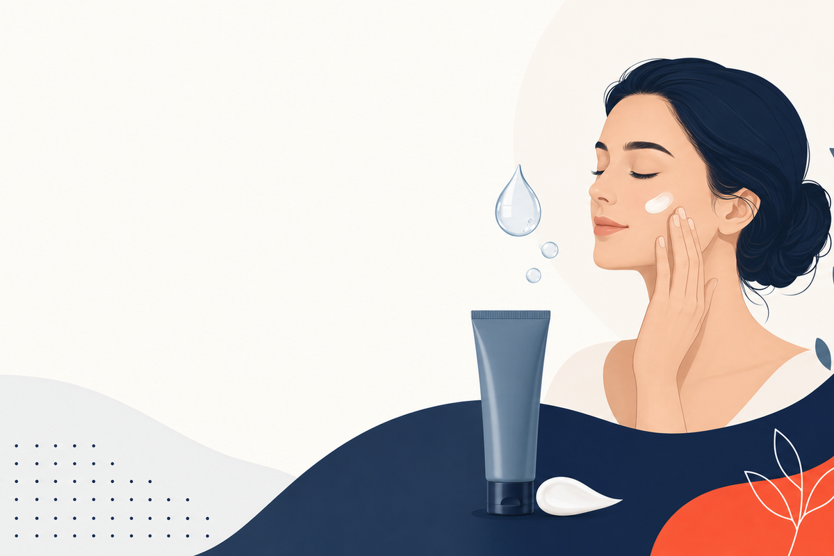 Editorial medical illustration representing Eczema (Atopic Dermatitis)