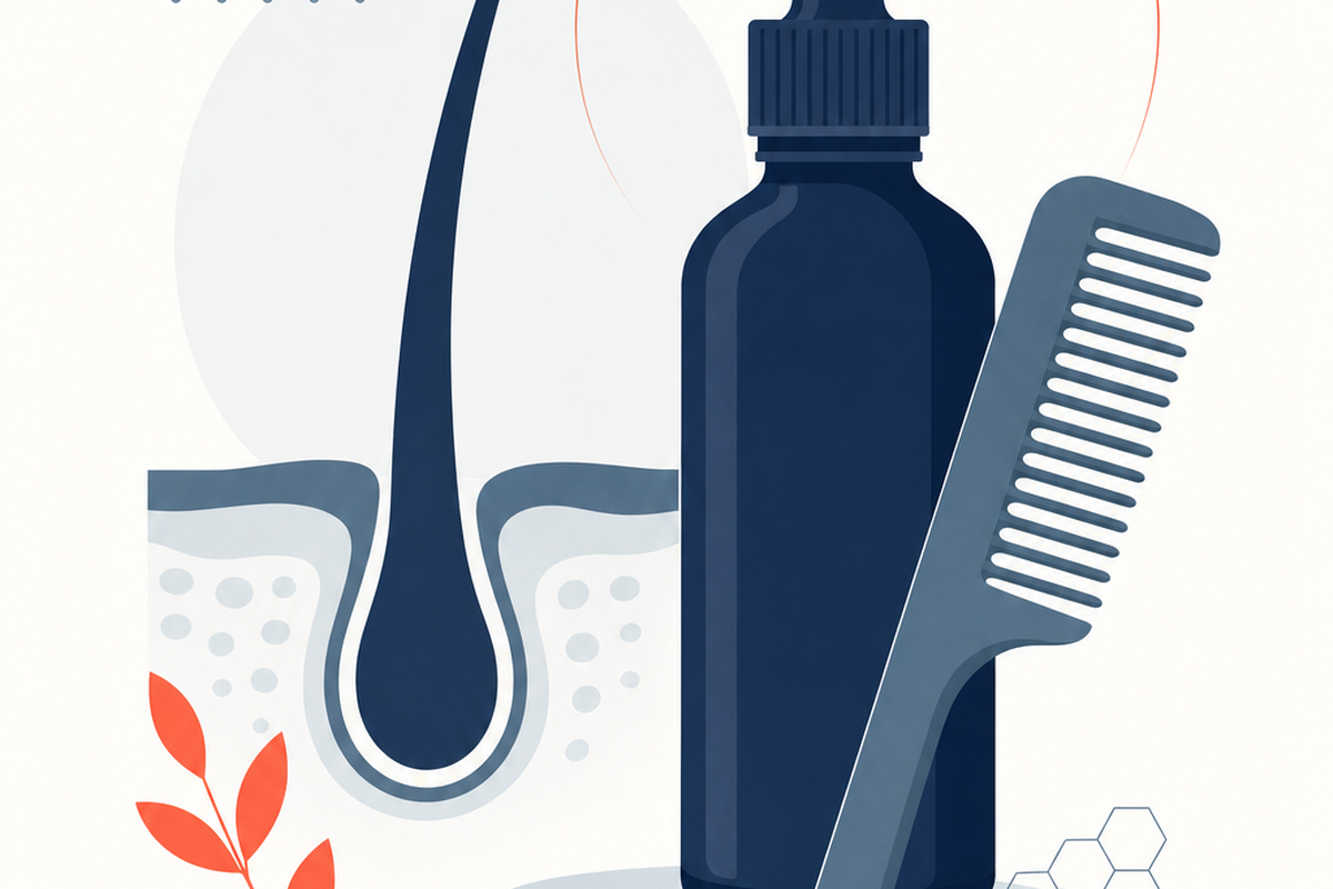 Editorial medical illustration representing Head Lice