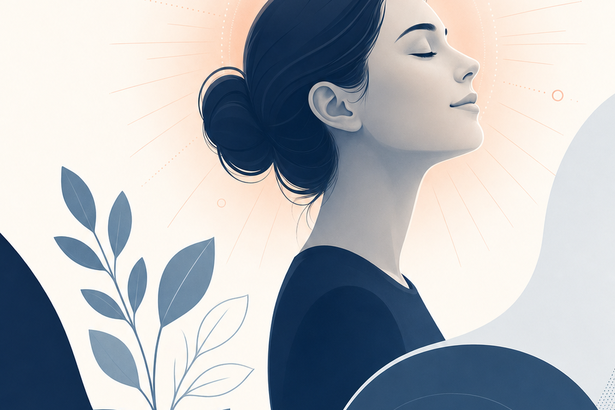 Editorial medical illustration representing Migraines