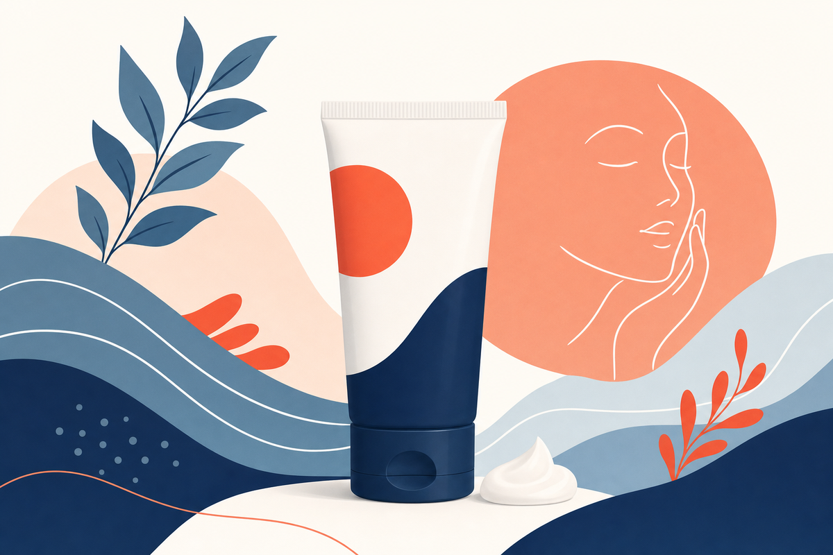 Editorial medical illustration representing Psoriasis