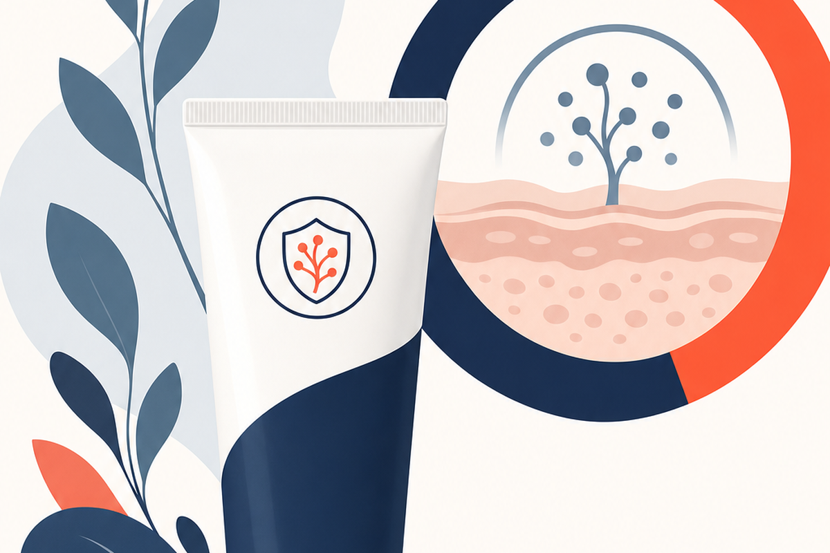 Editorial medical illustration representing Tinea (Ringworm) & Fungal Skin Infections